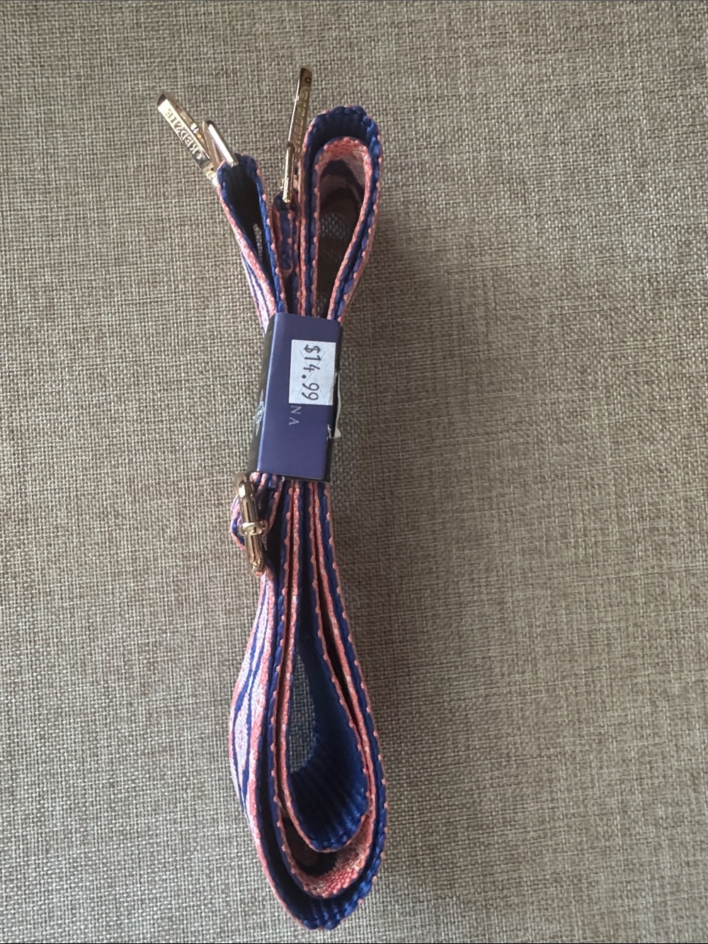 Kedzie Pink & Navy Interchangeable Bag Strap - Picture 2 of 3